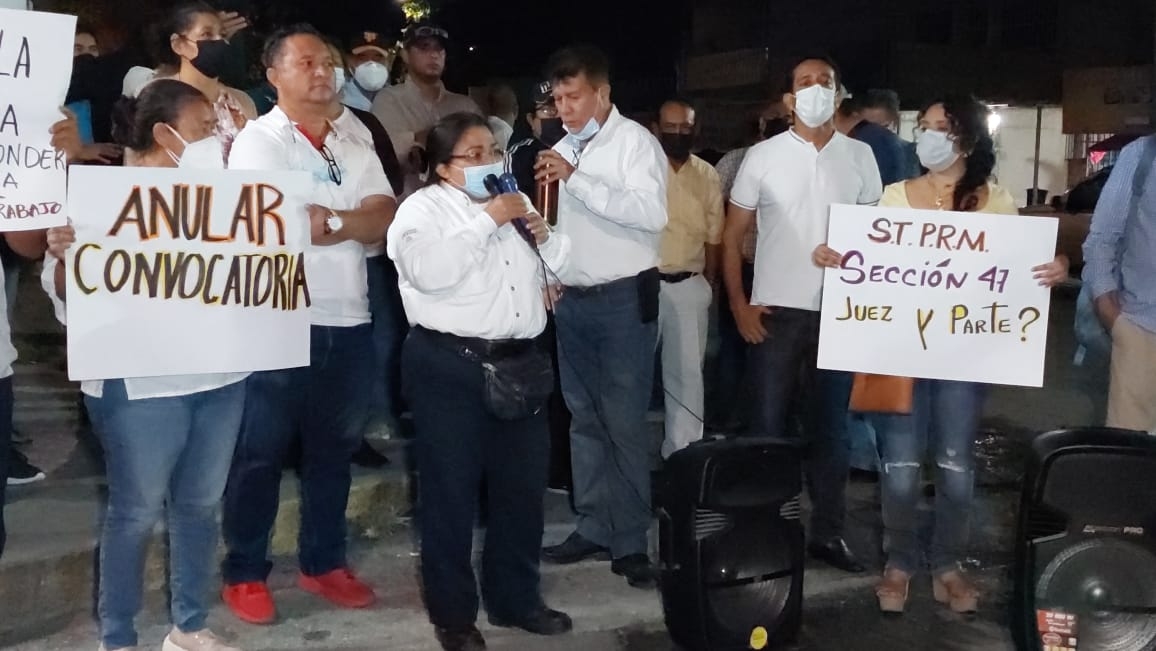 Elección sindical en Pemex genera pleito entre agremiados en Ciudad del Carmen
