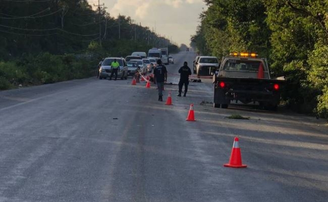 Motociclista pierde la vida tras sufrir fatal accidente en la carretera Tulum-coba