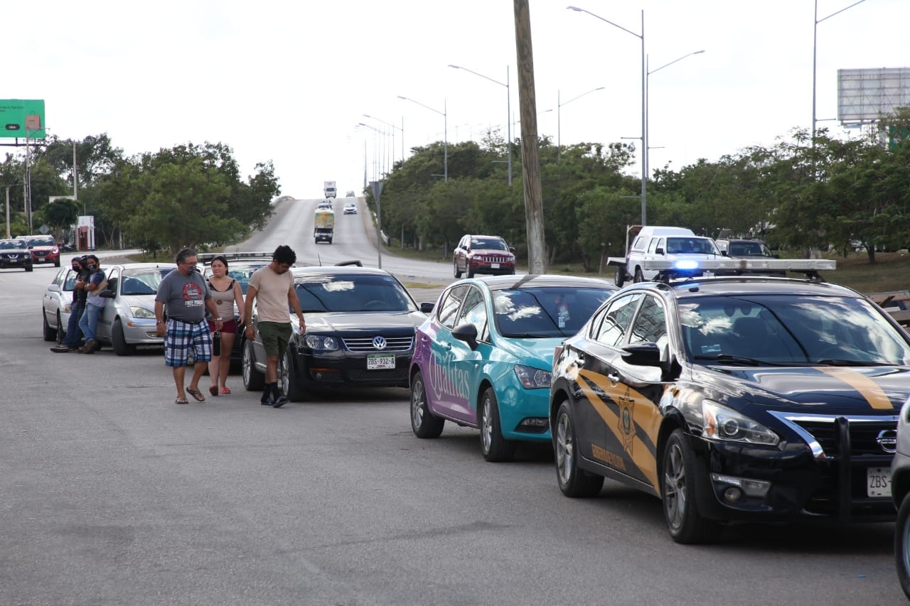 Se registra carambola vehicular en el Anillo Periférico de Mérida