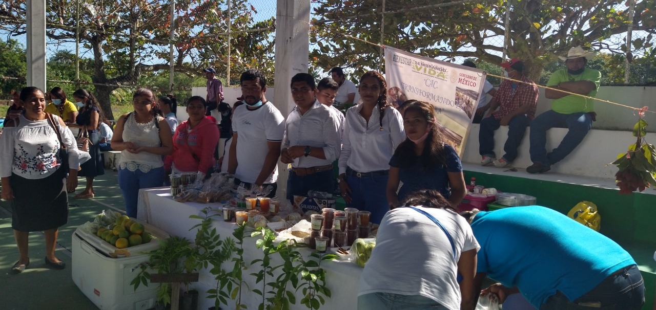Campesinos realizan tianguis del programa Sembrando Vida en Palizada, Campeche