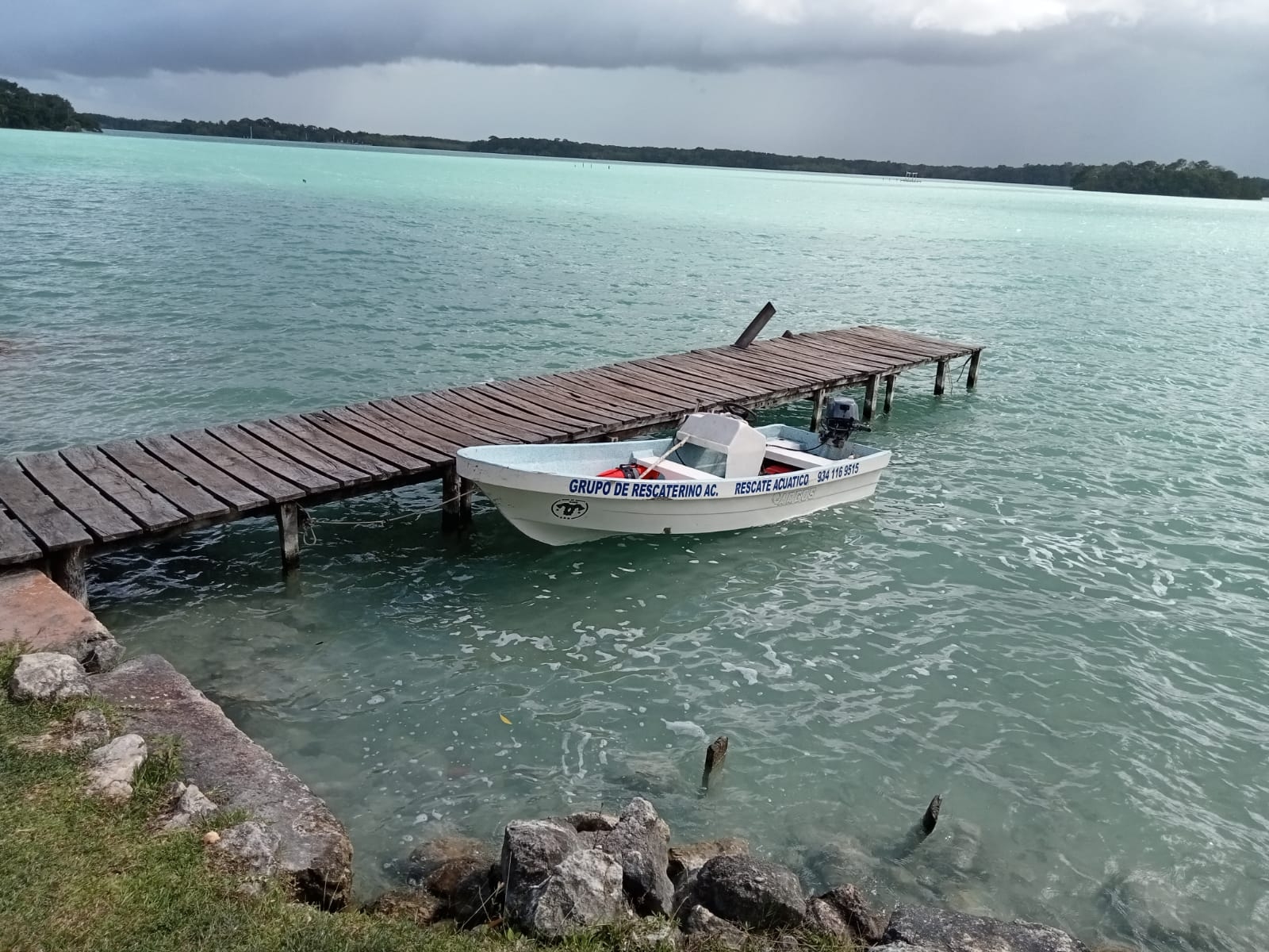 La Laguna de Huay-Pix no contaba con este servicio, ya que la Secretaria de Marina mantiene la vigilancia en la Bahía de Chetumal