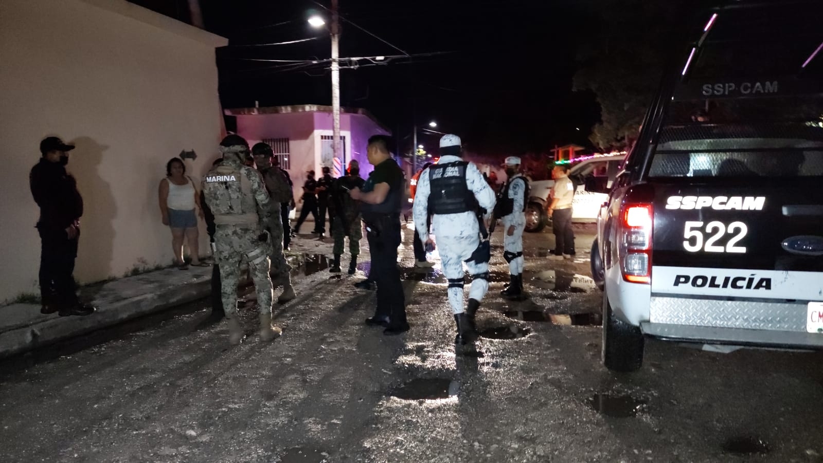 Hombre baleado genera movilizaciones en Ciudad del Carmen; interviene la Marina