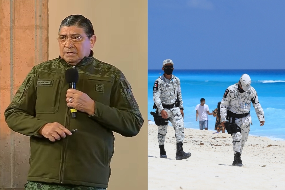 El titular de la Sedena indicó que en Quintana Roo se aplicó un refuerzo a la seguridad pública