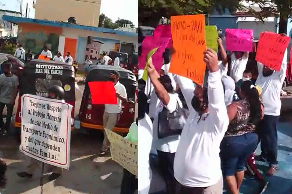 Los mototaxistas exigen al Instituto de Movilidad de Quintana Roo la regularización de sus servicios