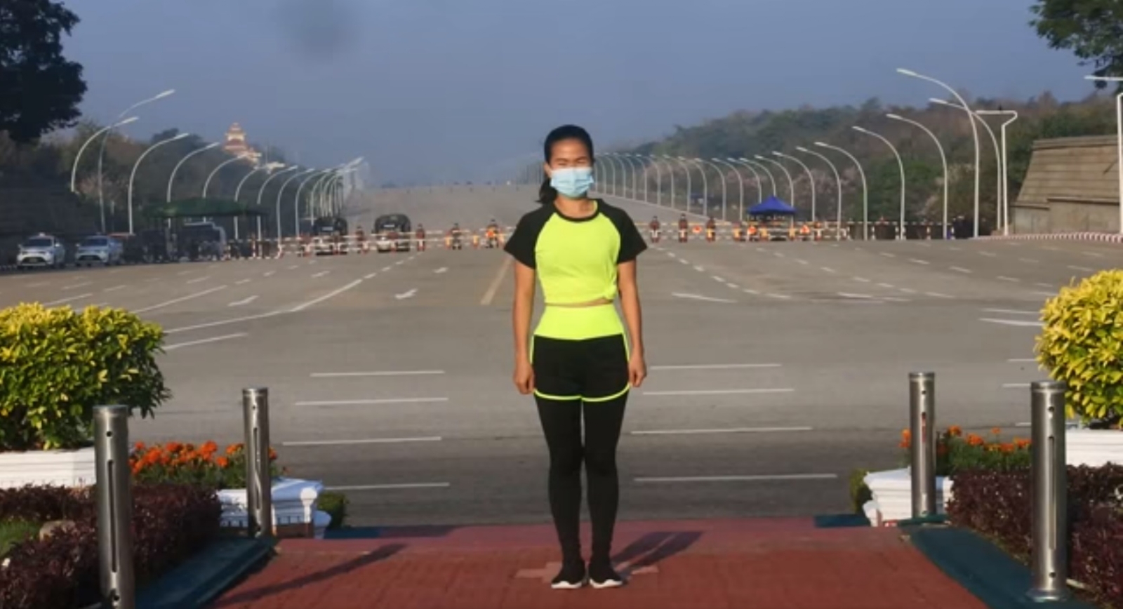 Mujer graba golpe de estado en Myanmar al hacer ejercicio y se viraliza: VIDEO