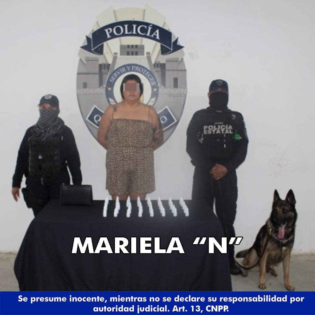 Policía Quintana Roo detiene a mujer por posesión de droga en Cancún