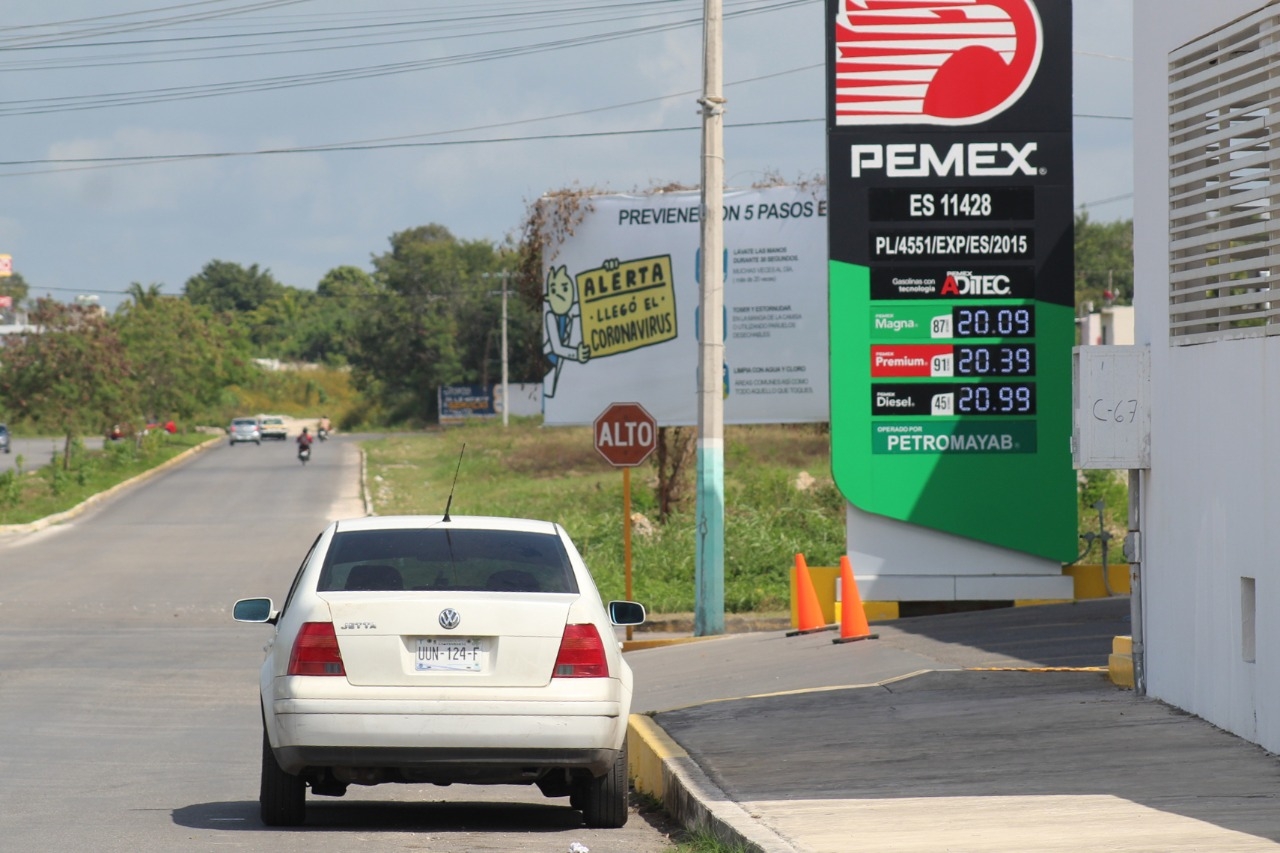 Tarifas de gasolina en Chetumal continúan en aumento durante febrero