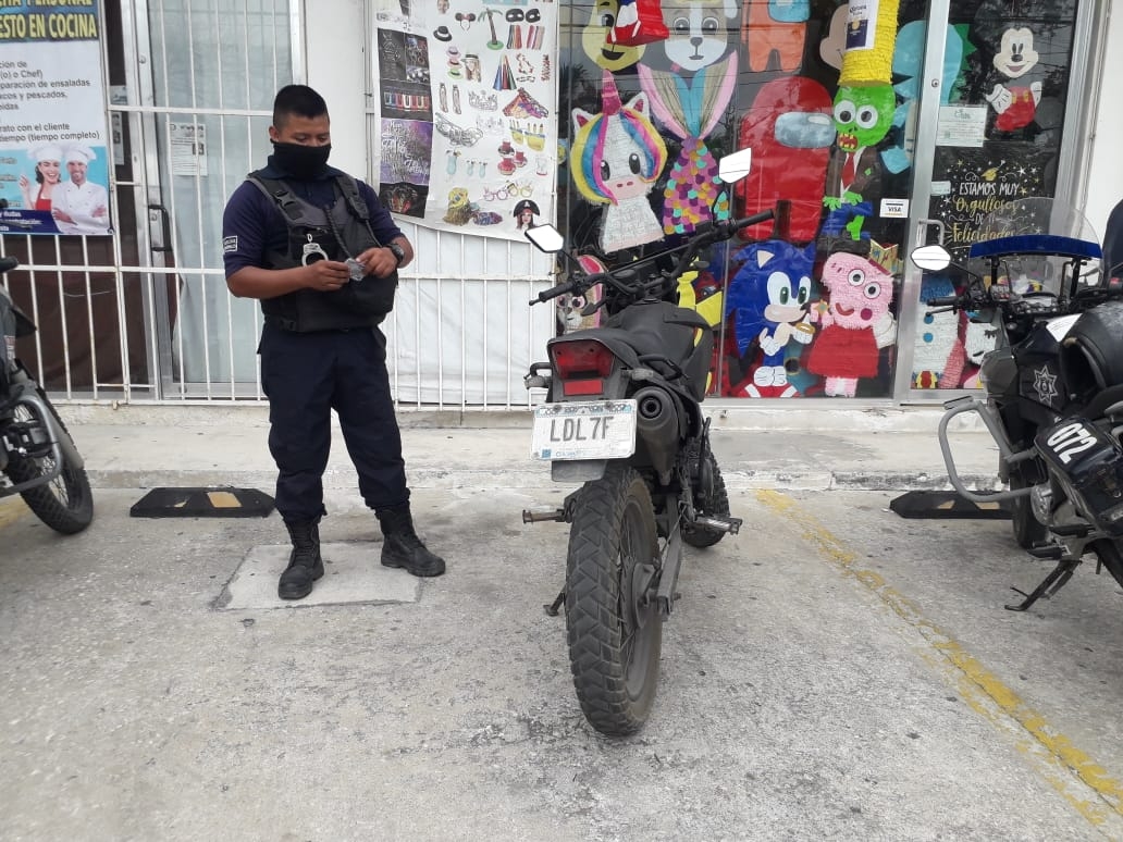 Detienen a motociclistas sospechosos en Ciudad del Carmen