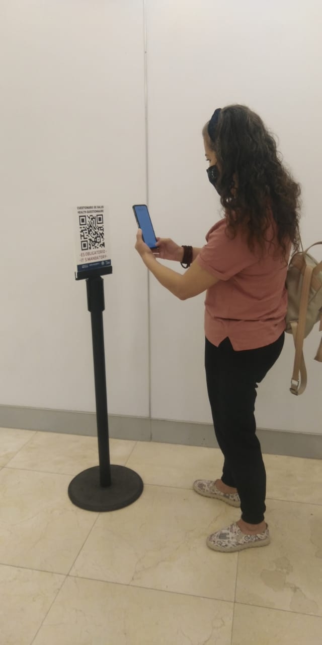 Falla código QR para detectar COVID-19 en el aeropuerto de Mérida