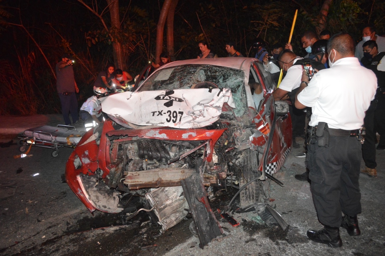 Cinco personas resultan heridas tras aparatoso accidente en Campeche