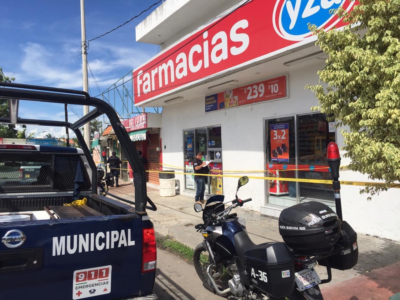 Se registra robo con violencia en farmacia de Chetumal