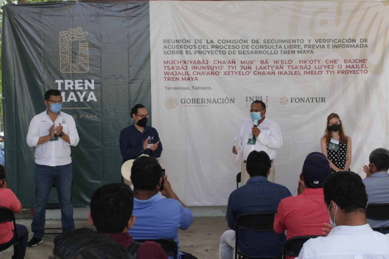 Dan seguimiento a peticiones de comunidades indígenas sobre el Tren Maya