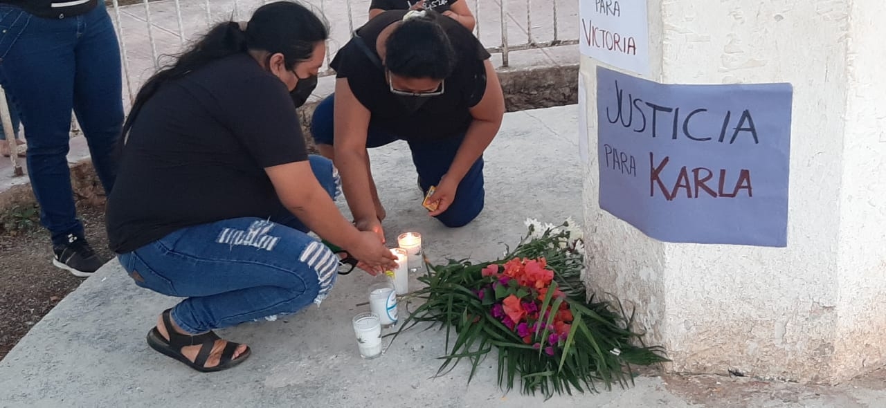 #JusticiaParaKarla: Protestan en Kantunilkín por feminicidio ocurrido en Holbox