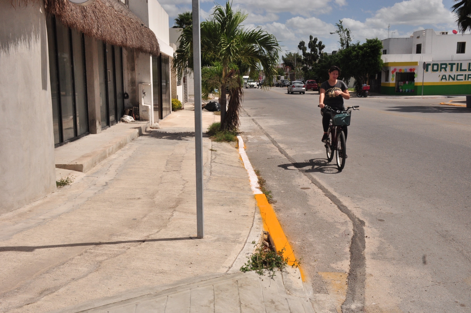 Vecinos pintan ciclovías de Las Américas por inconformidad