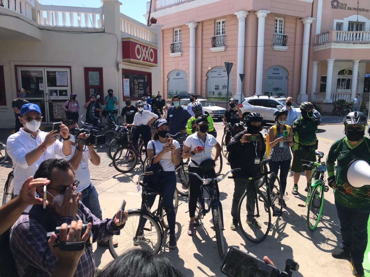 Con rodada, presentan ciclovías de Paseo Montejo en Mérida