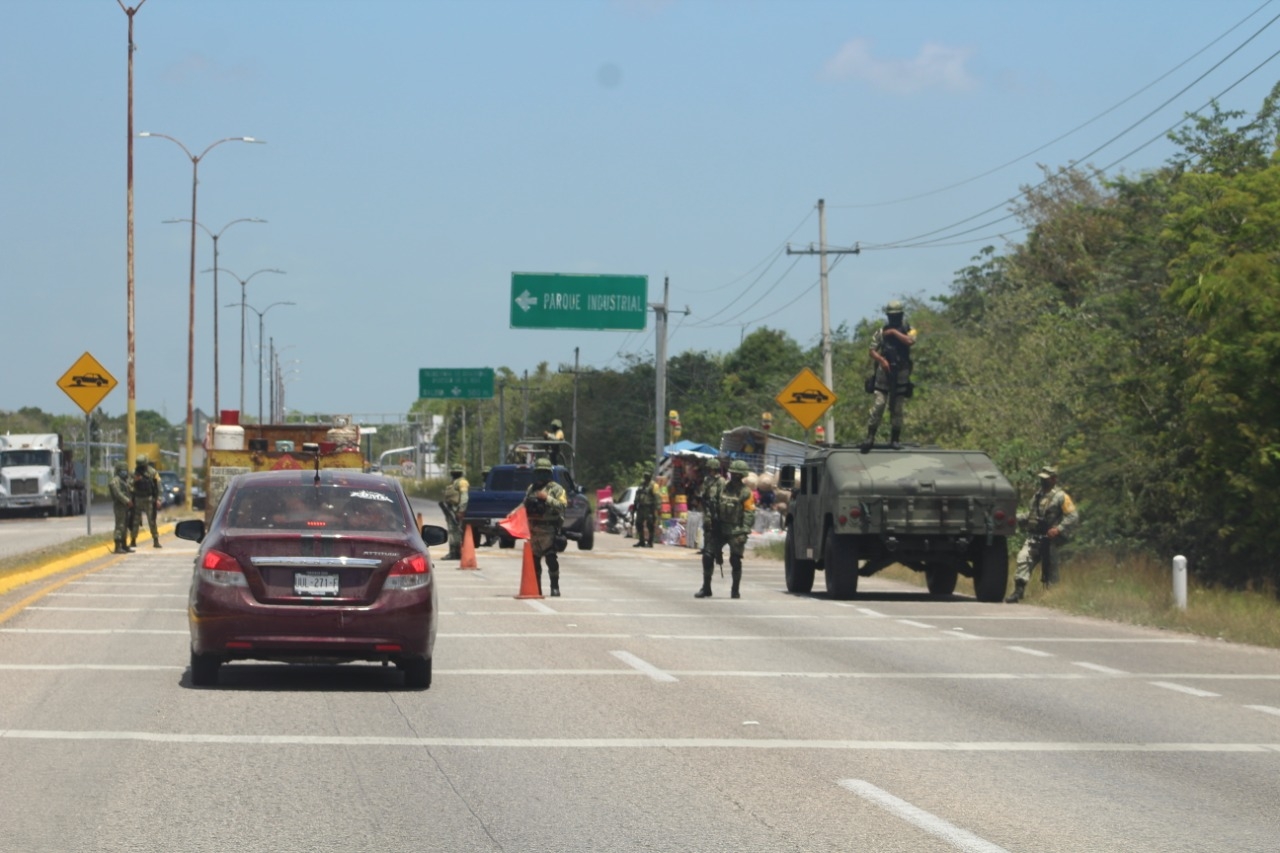 Instalan retenes en Chetumal y carretera Ucum-La Unión para mitigar inseguridad