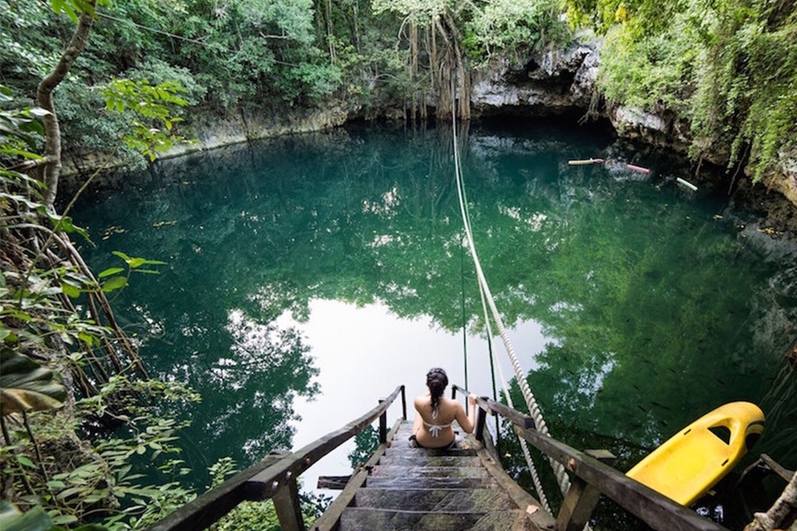 Cenote Verde Lucero: Un lugar de aventura extrema en Puerto Morelos