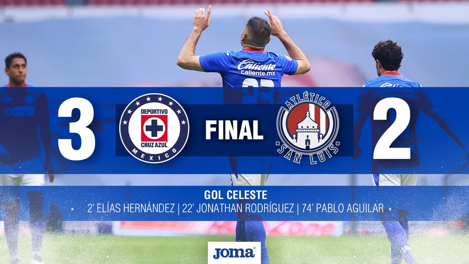 Cruz Azul derrotó al Atlético San Luis y conserva el liderato general