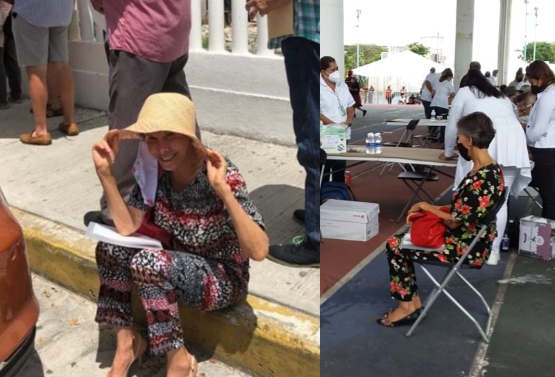 La semana pasada Florinda Meza compartió en su cuenta de Instagram una foto donde estaba haciendo fila para vacunarse