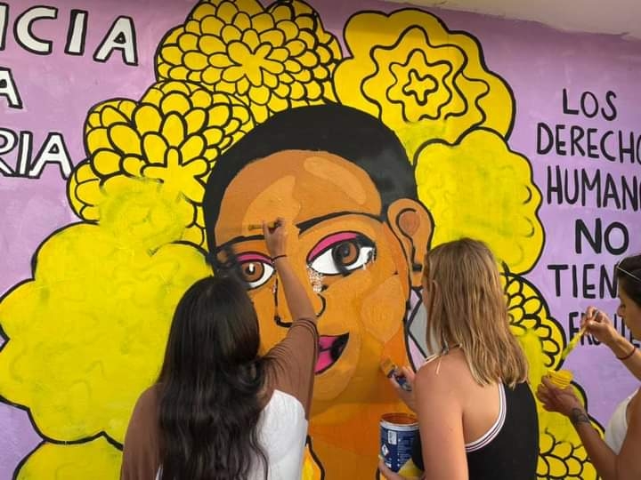 Reparan mural en honor a Victoria Salazar, mujer asesinada en Tulum