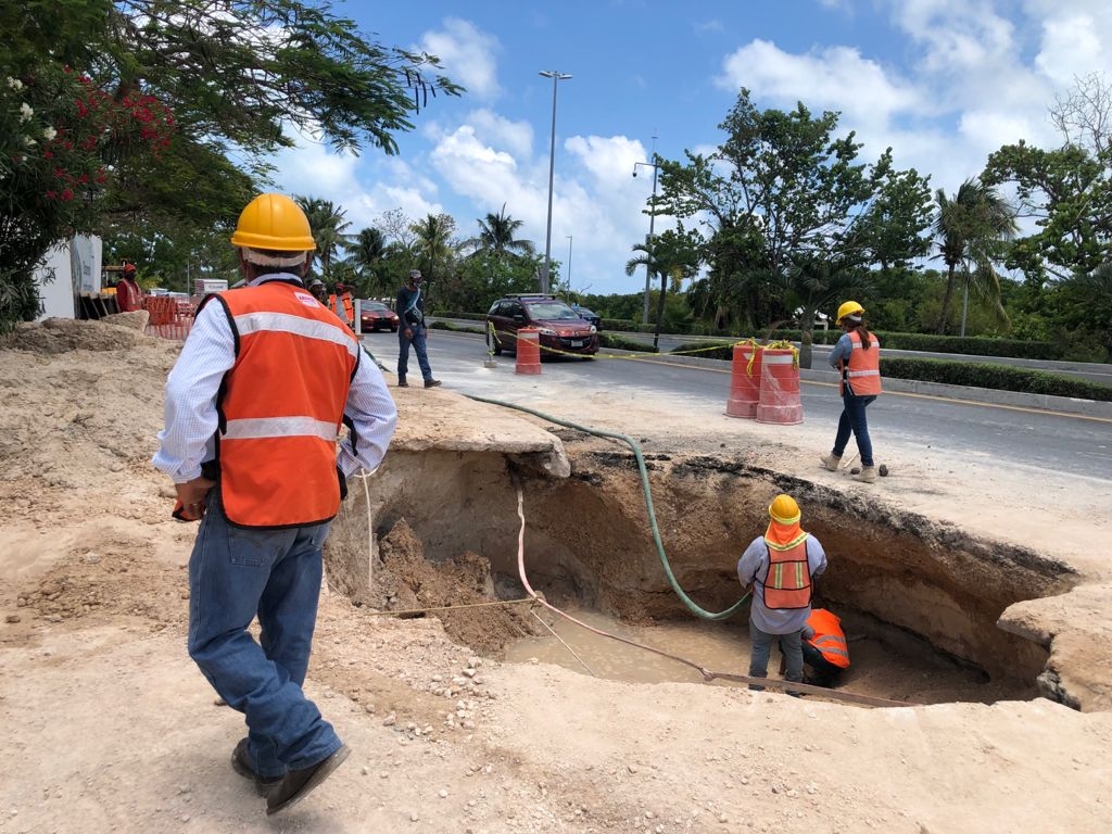 'Socavón' fue producto de excavaciones de Aguakan en la Zona Hotelera de Cancún