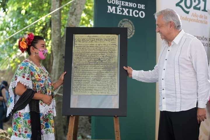 Pueblo Maya entregó  a AMLO una propuesta de desarrollo en Quintana Roo
