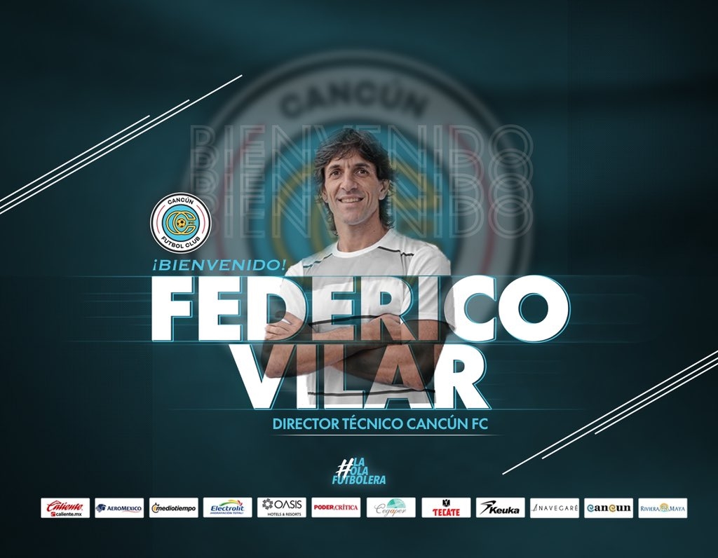Federico Vilar es el nuevo director técnico del Cancún FC; es oficial