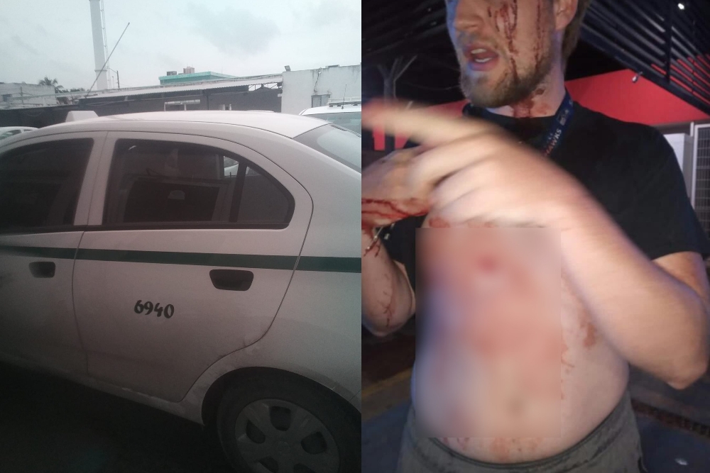 Turista exhibe a taxista tras sufrir un asalto a mano armada en Cancún