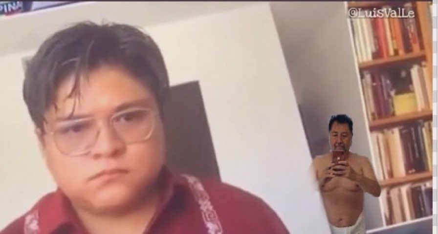 Difunden memes de la parición inesperada de mujer  durante la transmisión de aspirante a dirigente de Morena Gibrán Ramírez