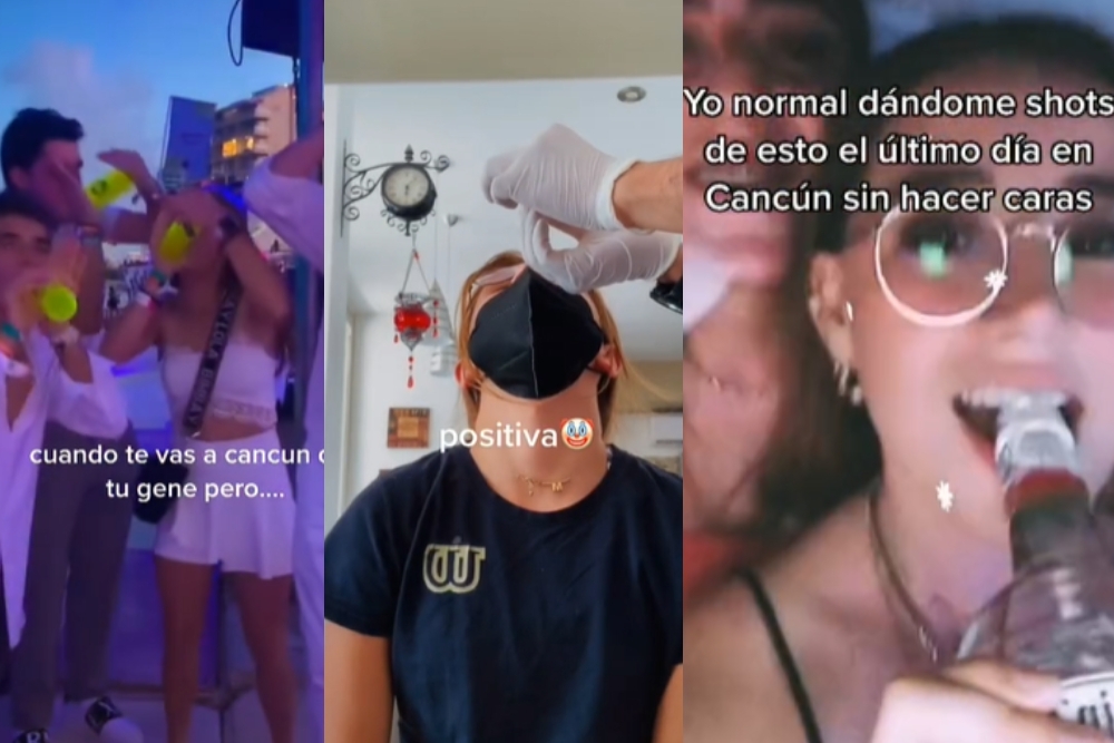 Jóvenes presumen en TikTok noches de fiesta y contagios de COVID en Cancún: VIDEOS