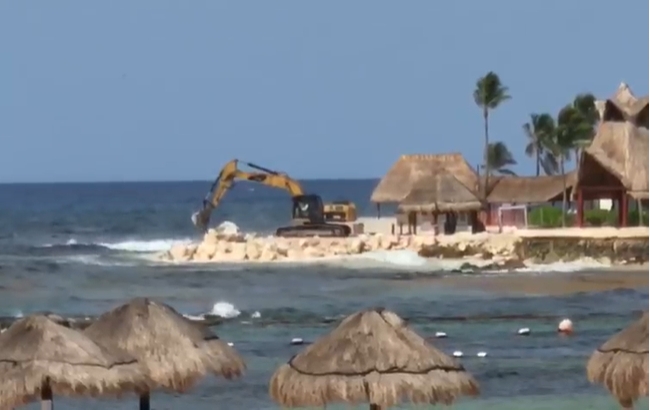 No es la primera vez que se realizan obras irregulares en donde dañan el lecho marino en Puerto Aventuras