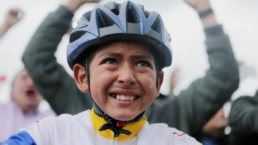 Muere arrollado Julián Gómez, el pequeño ciclista que lloró por el triunfo de Egan Bernal
