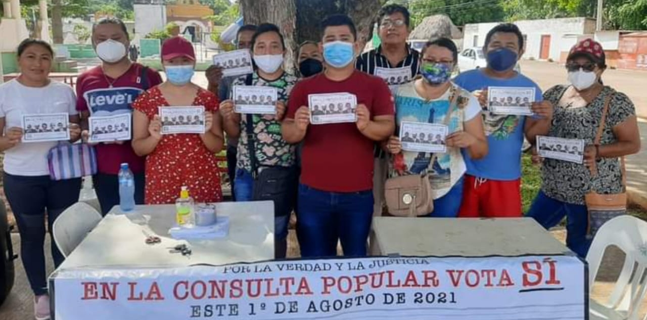 Voluntarios promueven Consulta Popular para enjuiciar a expresidentes en Tinún, Campeche