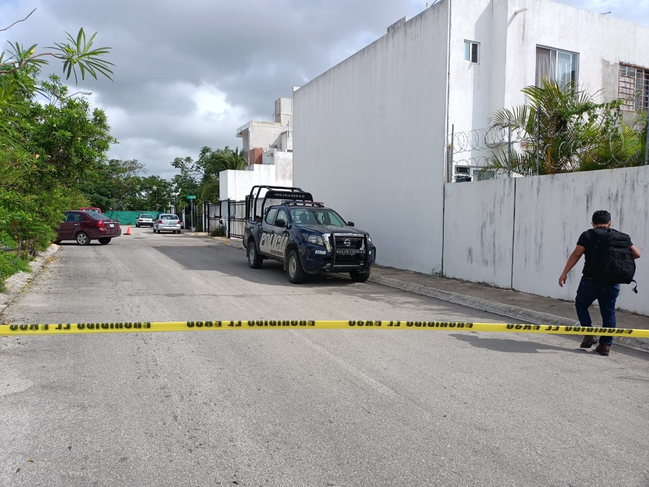 La Policía de Playa del Carmen acordonó la zona del ataque armado para las investigaciones correspondientes