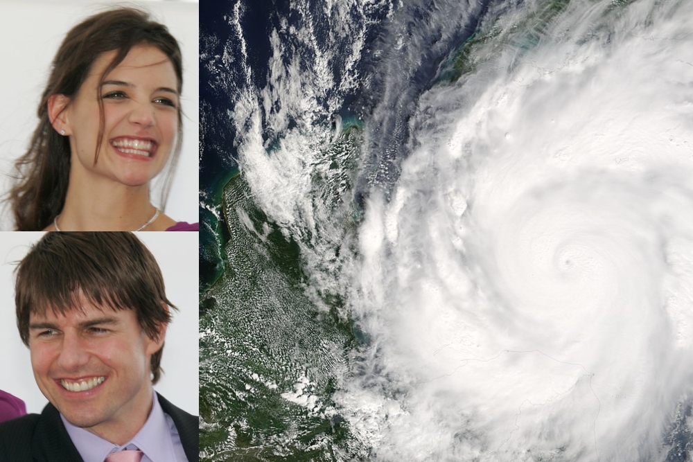 Tom Cruise y Katie Holmes fueron víctimas del Huracán Wilma en Cancún; así afectó su boda