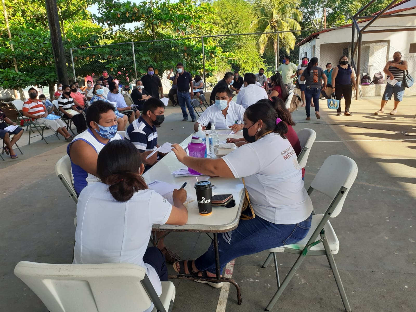 El módulo de vacunación de la colonia San Juan en el municipio de la Zona Maya de Quintana Roo inició la inoculación de los cuarentones