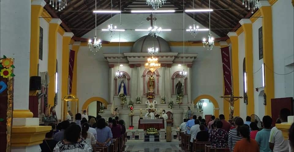 Pese a COVID-19, bajan de su altar a San Joaquín para novenario en Palizada, Campeche