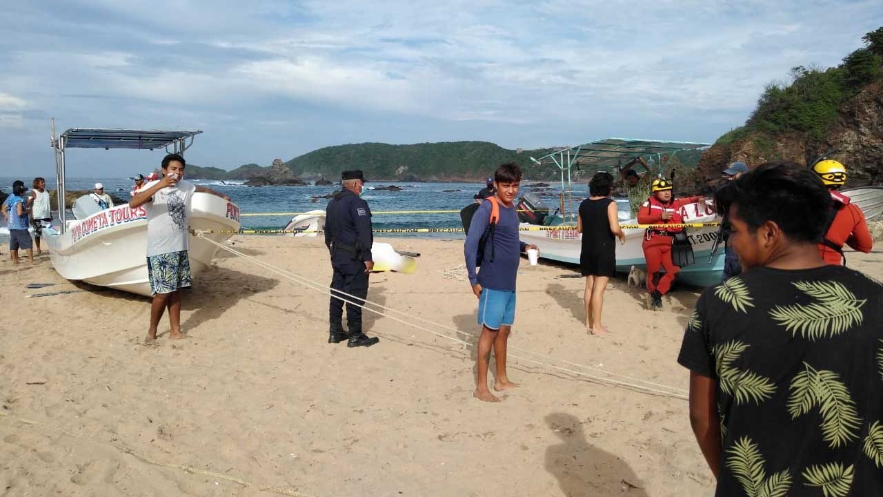Los turistas fueron arrastrados por el mar la noche del martes