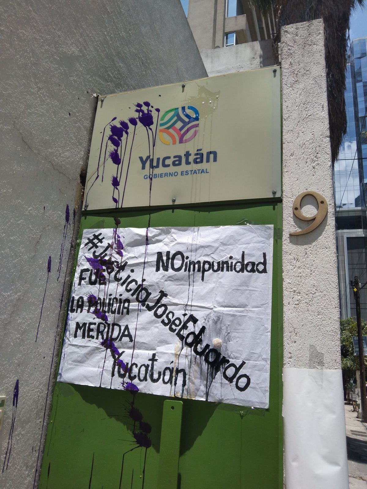 Las protestas se realizaron en las oficinas del Gobierno de Yucatán