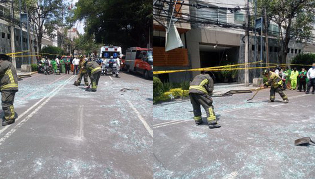 El cuerpo de emergencia continúa trabajando en la zona de avenida Coyoacán y Avenida Amores, en la colonia Acacias