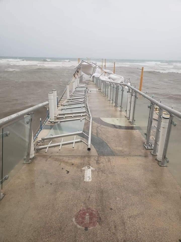 Grace toco tierra en punto de las 5:20 am en el Municipio de Tulum, lo que trajo consigo lluvias muy fuertes y vientos de 120 a 150 km/h, con oleaje de 3 a 5 metros de altura