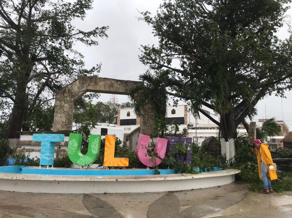 Grace toco tierra en punto de las 5:20 am, el Municipio de Tulum recibió el ojo del huracán