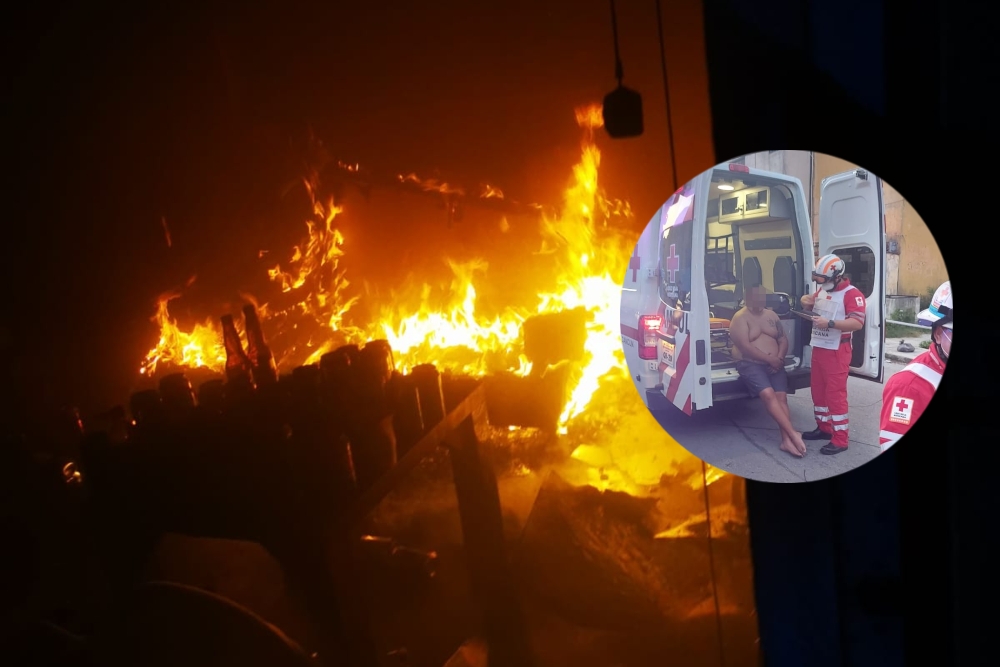 Rescatan a familia que quedó atrapada en un incendio en la Región 95 de Cancún