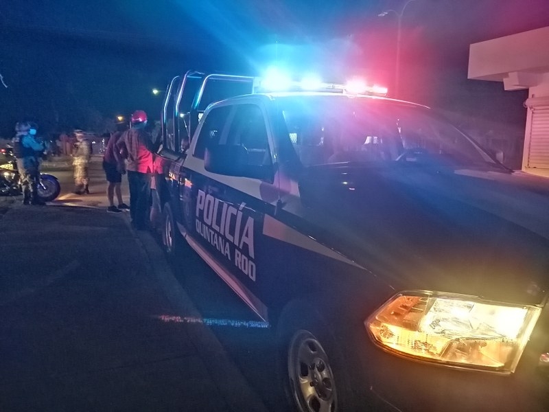 Elementos de la Policía Quintana Roo hallaron a la mujer con la boca sangrante en Chetumal