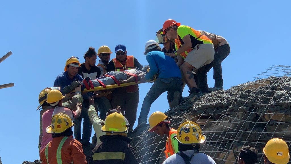 Identifican a los obreros lesionados en derrumbe de obra en Ciudad del Carmen