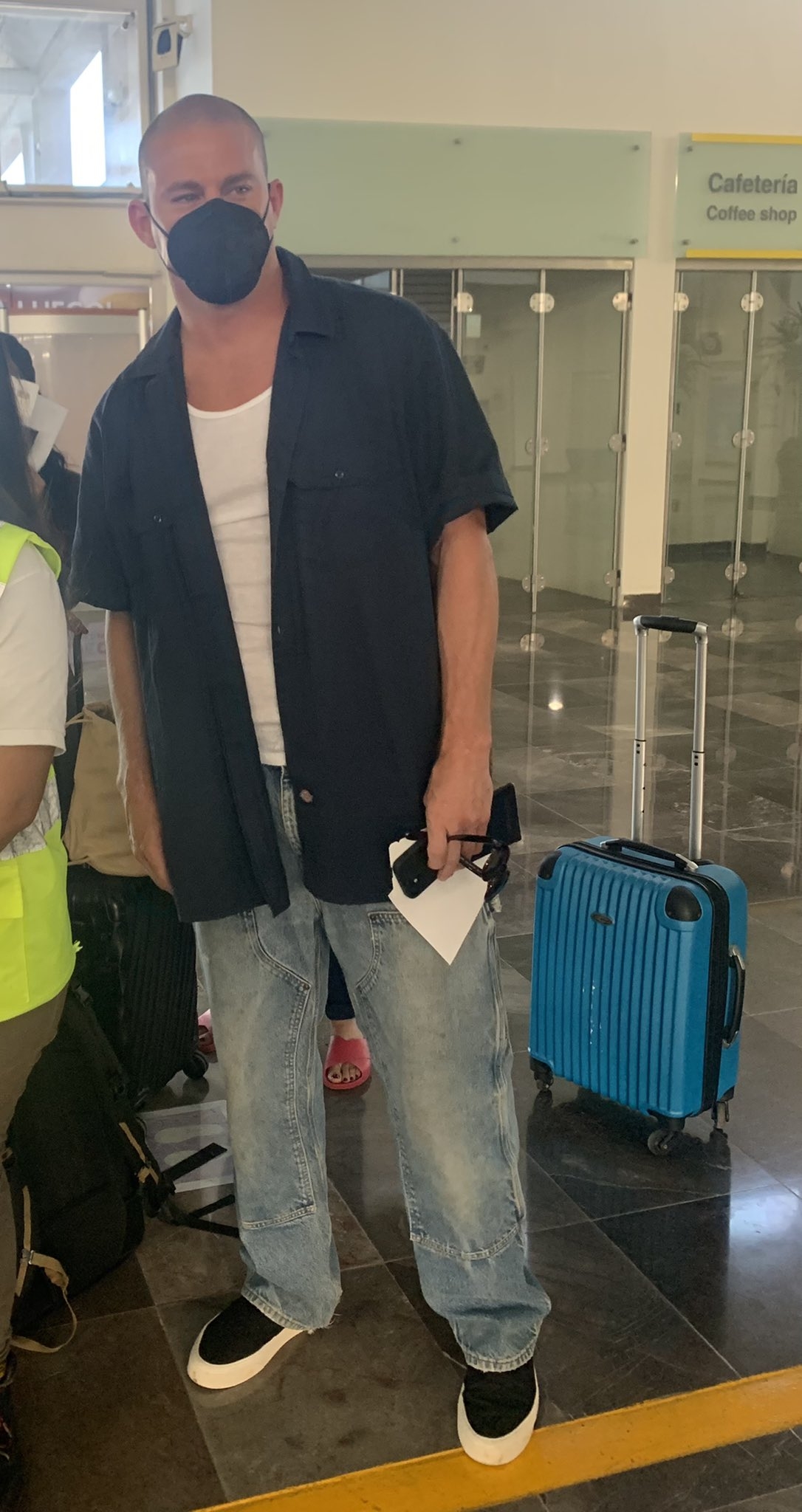 Captan a Channing Tatum, actor de 'Magic Mike', en el aeropuerto de Campeche