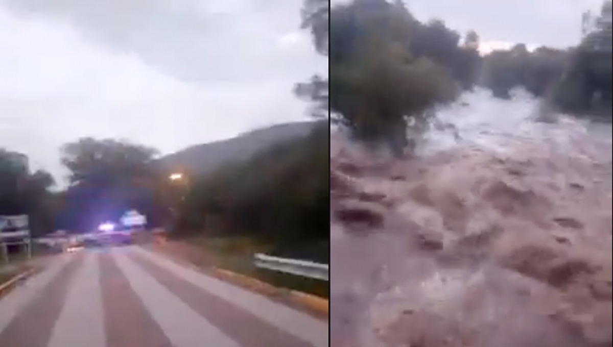 Lluvias desbordan presa San Blas en Aguascalientes: VIDEO