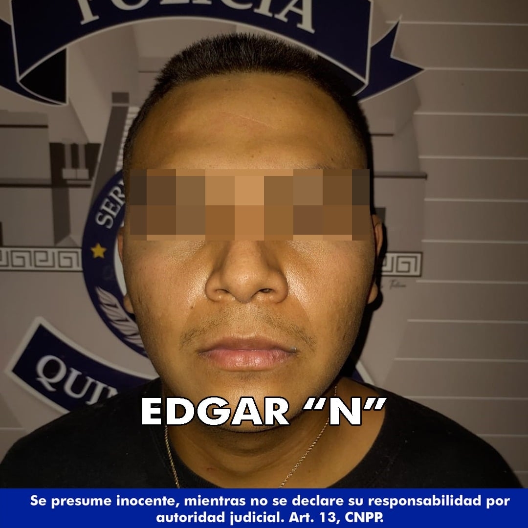 Detienen a Edgar 'N' por delito de robo con violencia en Playa del Carmen