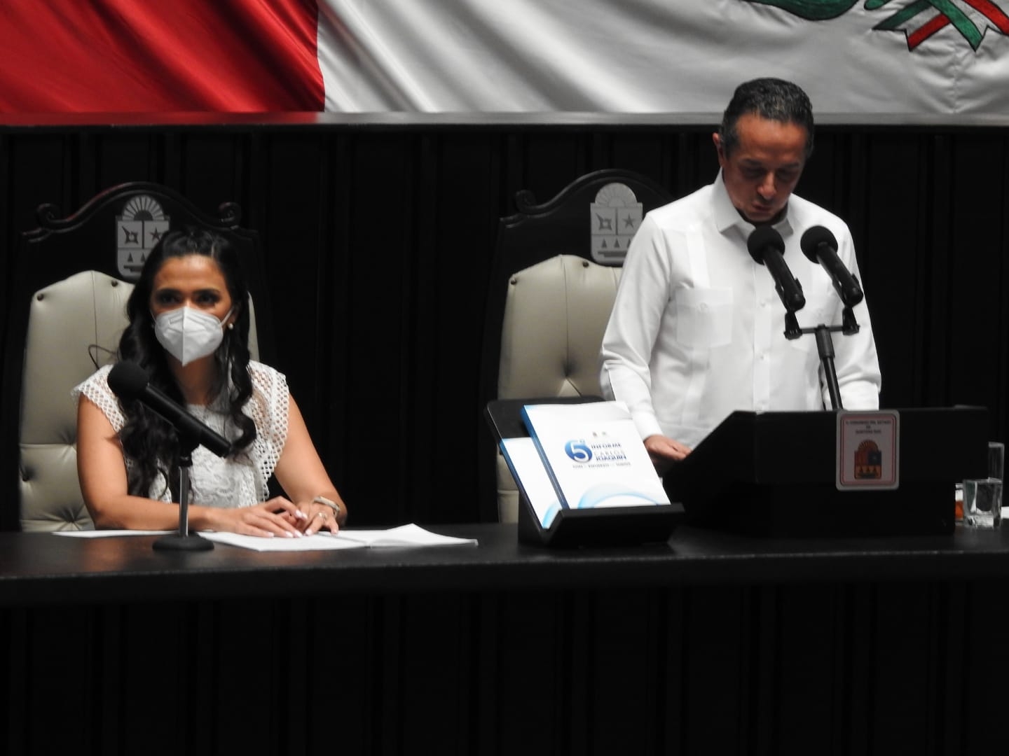 Diputada local recrimina inseguridad y pobreza en QRoo durante informe de Carlos Joaquín