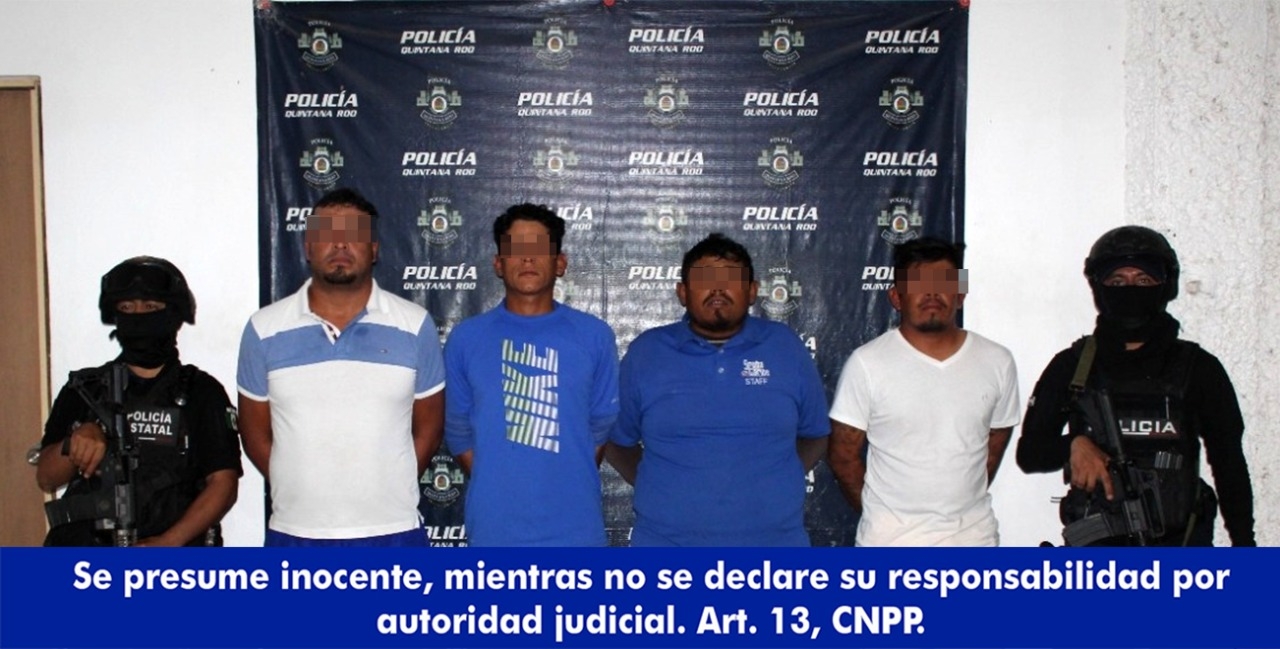 Capturan a cuatro narcomenudistas en la Zona Continental de Isla Mujeres